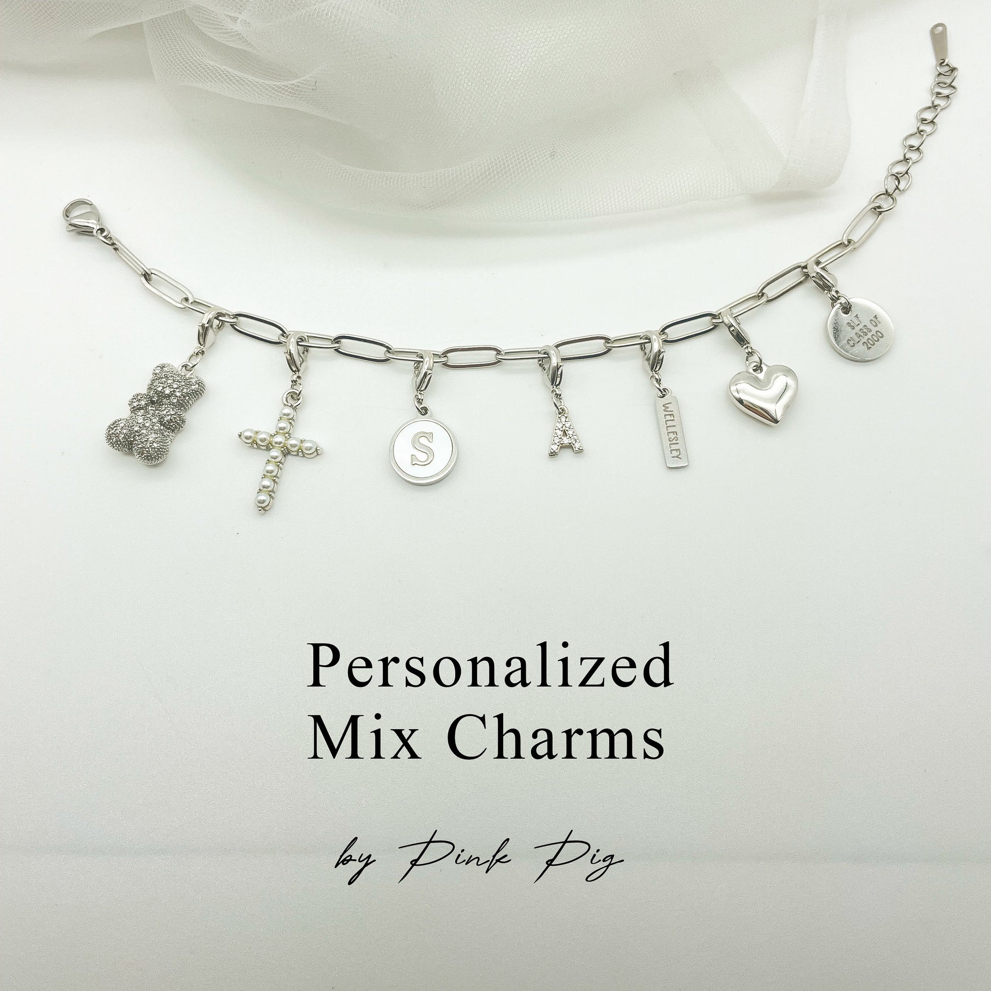 Build Your Own Charm Bracelet/Custom Charm/Personalized Gift for Mom, Custom Bracelets/Graduation Best Friend Gift