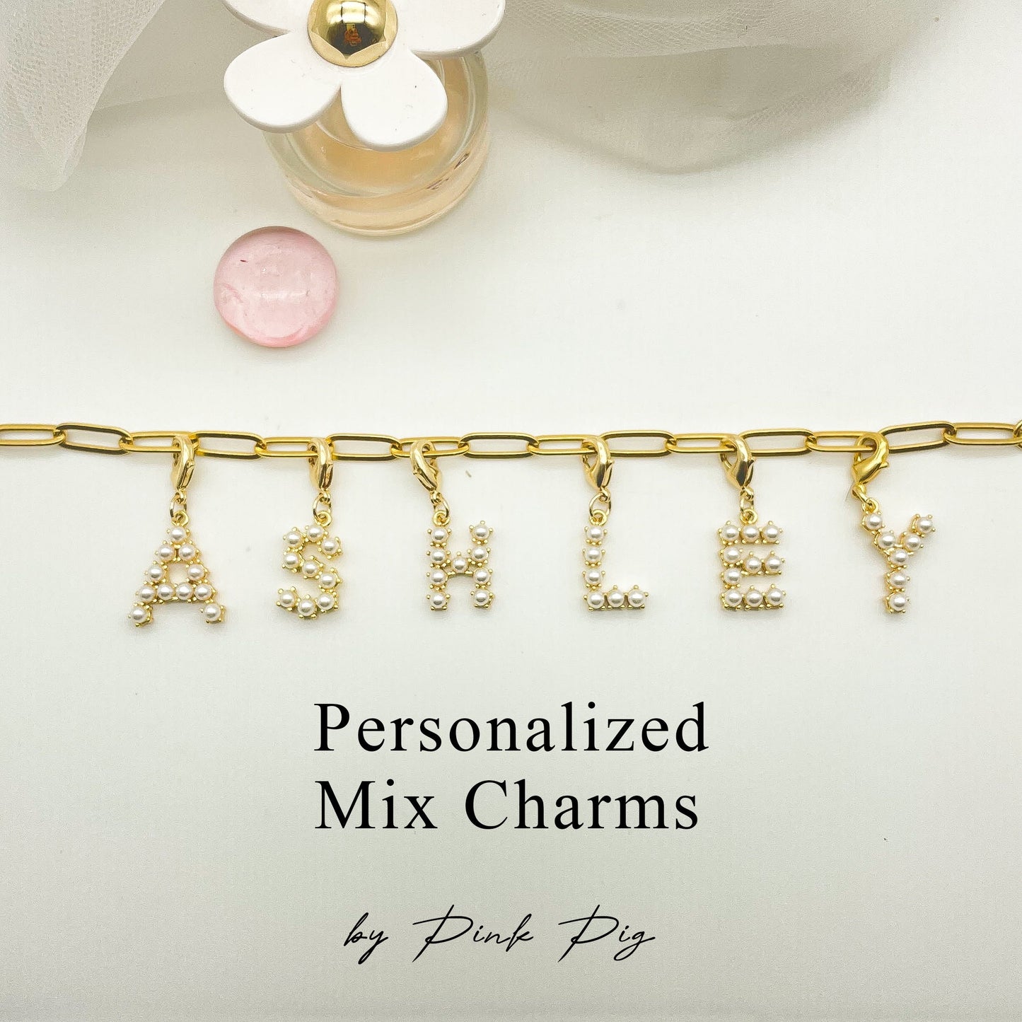 Build Your Own Charm Gold Bracelet/Custom Charm/Personalized Gift for Mom, Custom Bracelets/Graduation Best Friend Gift