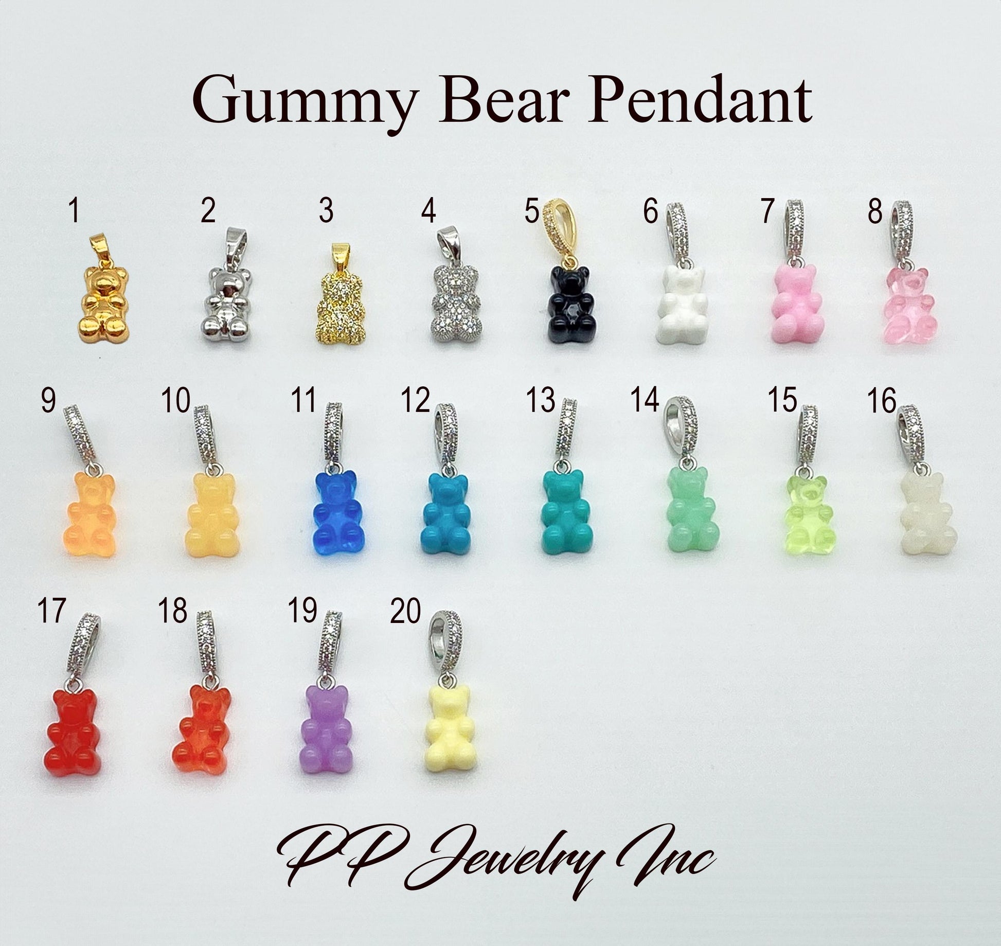 Swarovski Pearl Necklace, Gummy Bear Pendant Necklace BE-205