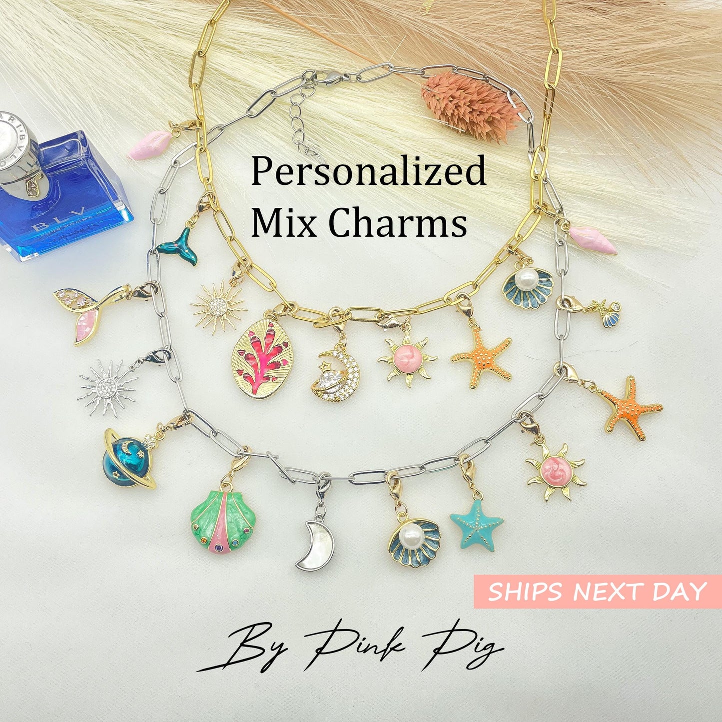 Build Your Own Charm Necklace/Custom Charm/Personalized Gift for Mom, Custom Necklace/Graduation Best Friend Gift MCN-S